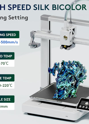 ERYONE Silk Dual Color PLA Filament 3D Printer 1.75mm  0.03mm, Bicolor Filament Two Tone PLA 1KG(2.2lbs) Cardboard Spool, Blue Green
