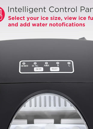 FRIGIDAIRE EFIC128AMZBLK Compact Countertop Ice Maker, 26 lb per Day, Black