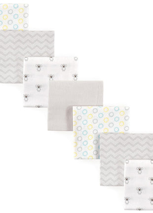 Luvable Friends Unisex Baby Cotton Flannel Receiving Blankets, Basic Elephant 7-Pack, One Size