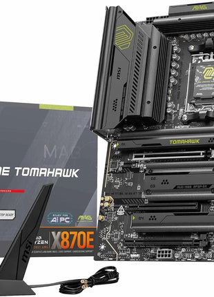 MSI MAG X870E Tomahawk WiFi Motherboard, ATX - Supports AMD Ryzen 9000/8000 / 7000 Processors, AM5-80A SPS VRM, DDR5 Memory Boost 8400+ MT/s (OC), PCIe 5.0 x16, M.2 Gen5, Wi-Fi 7, 5G LAN