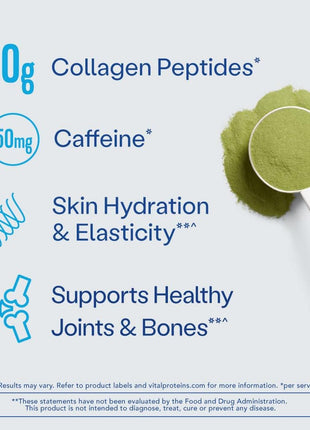 Vital Proteins Matcha Collagen Peptides Powder, 10.5oz | Matcha Green Tea & Collagen Peptides, Supports Hair Skin & Nails, Daily Wellness Support, 21 Servings