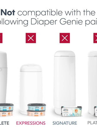 Diaper Genie Jumbo Square Refill, with Continuous Film, can Hold up to 810 Newborn-Sized Diapers per Refill.