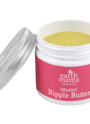 Earth Mama Organic Nipple Butter - 2 fl oz - Lanolin-Free Nipple Cream - Safe, Soothing Balm for Breastfeeding - Postpartum Essentials for Nursing