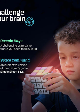 Rechargeable Game Activity Cube - Toys for Boys and Girls - 9 Fun Brain & Memory Games - Birthday Gifts for Age 6, 7, 8, 9, 10, 11, 12 Year Old Kids Teens - Best Boy Toy Gift Ideas