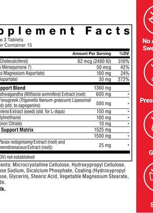 Force Factor Test X180 Supreme, Testosterone Booster for Men | Enhance Performance, Lower Estrogen, Support Muscle & Strength, Boost Male Vitality, 45 Tablets