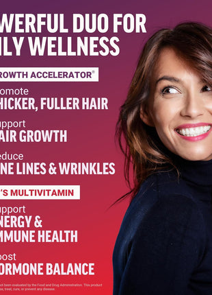 FORCE FACTOR Hair Growth Accelerator Soft Chews, Lustriva & Biotin to Promote Thicker, Stronger, Fuller Hair, Hair Growth Vitamins for Women, Clinically Studied + Women's Multivitamin with Iron, 60ct