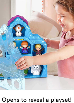 Fisher-Price Little People Disney Frozen Carry Along Castle Case, 9 Figures | Incl. Anna & Elsa, Portable Storage & Display Case, Storytelling Play, Toddlers & Kids Ages 18+ Months (Amazon Exclusive)