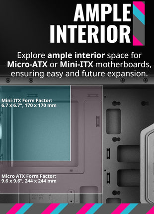 Cooler Master Q300L V1 Micro-ATX PC Case, High Airflow, Transparent Panel | 360mm Graphics Card Support, 240mm AIO Support, Micro-ATX Motherboard, Magnetic Dust Filters, Modular I/O Panel