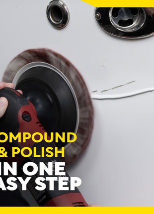 Meguiar's Marine/RV One Step Compound, M6732, Removes Oxidation, Stains, Scratches, and Water Spots, Restores Color and Shine to Fiberglass Gel Coat Finishes, Christmas Gift Ideas for Car Dads, 32 Oz