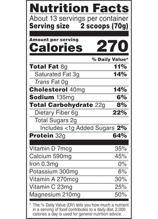Muscle Milk Genuine Protein Powder, Vanilla Crème, 1.93 Pounds, 12 Servings, 32g Protein, 2g Sugar, Calcium, Vitamins A, C & D, NSF Certified for Sport, Energizing Snack, Packaging May Vary