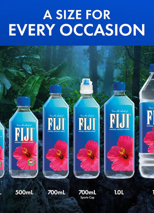 FIJI Natural Artesian Bottled Water 1 Liter / 33.8 Fl Ounce (Pack of 12) - 100% Natural Electrolytes