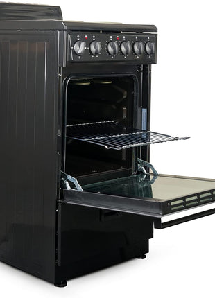 Premium Levella PRE2027GB 20 in Freestanding Electric Range with 4 Coil Burners and 2.2 Cu. Ft. Single Oven Capacity with Lower Storage Drawer in Black
