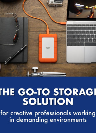 LaCie Rugged Raid Shuttle 8TB External Hard Drive Portable HDD - USB-C USB 3.0 Compatible, Drop Shock Dust Water Resistant, for Mac and PC Computer Desktop Laptop, 1 Mo Adobe CC (STHT8000800)