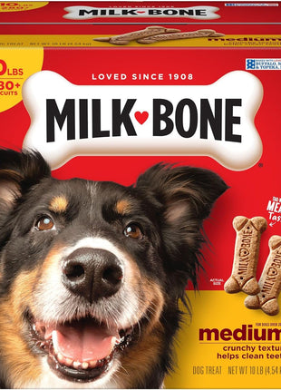 Milk-Bone Original Dog Treats Biscuits for Medium Dogs, 10 Pound