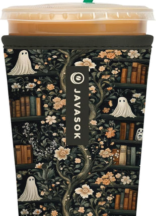 Sok It JavaSok Iced Coffee & Cold Soda Insulated Neoprene Cup Sleeve (Ghost Stories, Medium: 22-28oz)