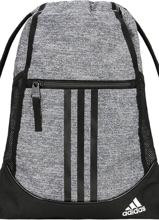 adidas Alliance Sackpack – Drawstring Backpack for Sports, Small Gym Bag, Black/2, OSFA