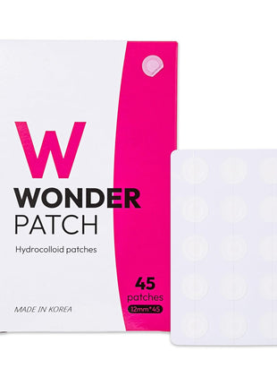 Korean Hydrocolloid Acne Patches 45 Count (12mm) - Invisible Matte Spot Patches, Day & Night K-Beauty Skincare