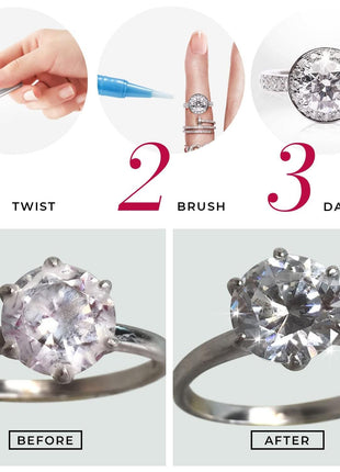 CONNOISSEURS Diamond Dazzle Stik - Portable Diamond Cleaner for Rings and Other Jewelry - Bring Out The Sparkle in Your Diamonds and Precious Stones