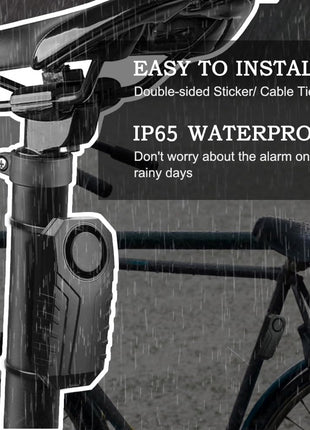 Wsdcam 113dB Bike Alarm Wireless Vibration Motion Sensor Waterproof Motorcycle Alarm with Remote