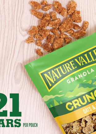 Nature Valley Crunchy Granola, Oats and Honey Granola, Resealable Snack Pouch, 16 oz