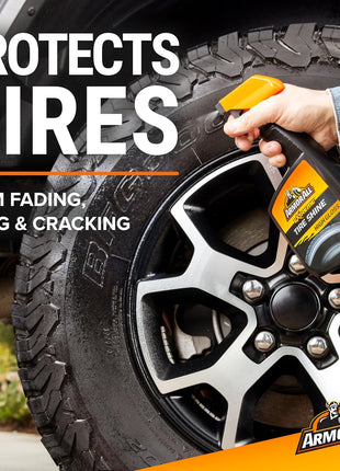 Armor All Tire Shine, One-Step Tire Shine Spray for Precise, Even Shine and Minimal Overspray - 2 Count