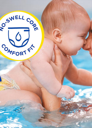 Pampers Swim Diapers - Splashers - Size 4, 18 Count, Gap-Free Disposable Baby Swimming Pants