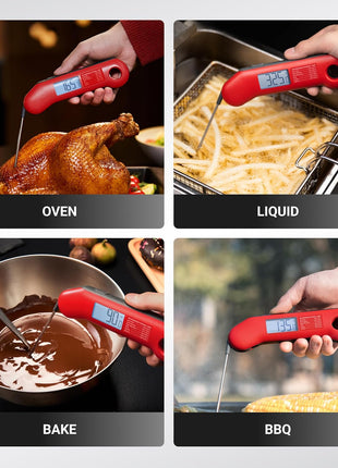 ThermoMaven Professional Meat Thermometer Digital, Ultra-Fast 0.5 Sec Instant Read, NIST Certified ±0.5°F Accuracy, IP67 Waterproof, Auto-Rotating Backlit Display, Lift-to-Wake, for BBQ/Cooking/Candy