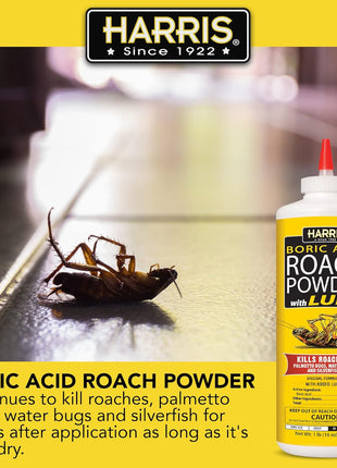 HARRIS Boric Acid Roach and Silverfish Killer Powder w/Lure for Insects (16oz)
