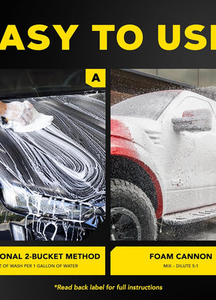Meguiar's Gold Class Car Wash – Premium Foaming Auto Wash Soap, High Gloss Finish, Safe for Clear Coats, Deep Cleans without Removing Waxes, Car Detailing Supplies for Cars, Trucks & SUVs – 64 Oz