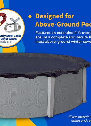 Dirt Defender 8-Year 30-Feet Round Above-Ground Winter Pool Cover