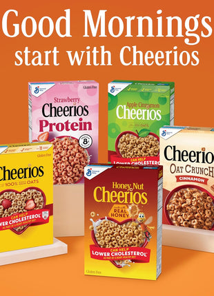 Honey Nut Cheerios, Heart Healthy Gluten Free Breakfast Cereal with Whole Grain Oats, 10.8 oz