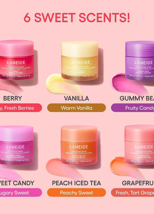 LANEIGE リップスリーピングマスク&トッパー 保湿韓国リップトリートメントマスク おそろいのトッパー付き アプリケーターへらをホールド|シアバター ビタミンC & ムルムル 抗酸化物質|韓国スキンケア