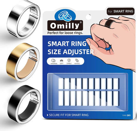 Smart Ring Size Adjuster - 120Pcs Invisible Fit for Oura Ring Gen 4/3, Samsung Galaxy Ring, Ultra Human Ring AIR, RingConn 2/1, Amazfit Helio - Loose Ring Sizing Kit, Comfortable & Discreet Accessorie