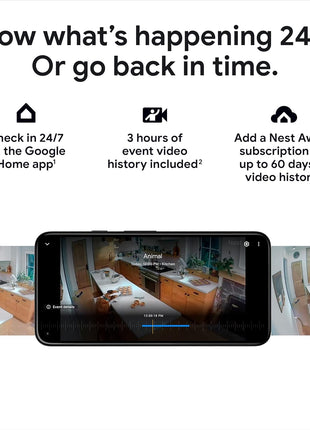 Google Nest Cam Outdoor or Indoor, Battery - 2nd Generation - 2 Count (Pack of 1) | Home security camera, built-in intelligent alerts, 1080p HDR video, works with Google Home and Alexa