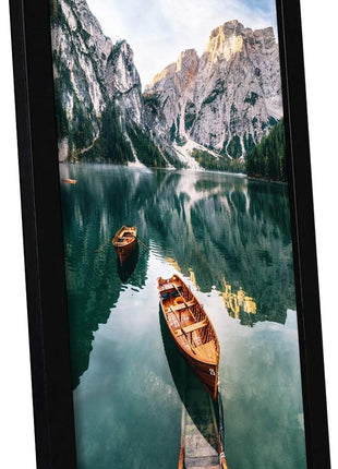 Americanflat 12x18 Poster Frame with Shatter-Resistant Glass - Signature Collection - Gallery-Style Frames Made of Engineered Wood - Photo Frame for Wall Display - Black