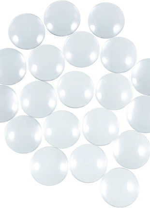 HAUTOCO 20pcs Glass Dome Cabochons 1.57 Inch/40mm Round Cabochons Tiles, Non-calibrated Transparent Large Round Glass for Photo Cameo Craft Jewelry Making