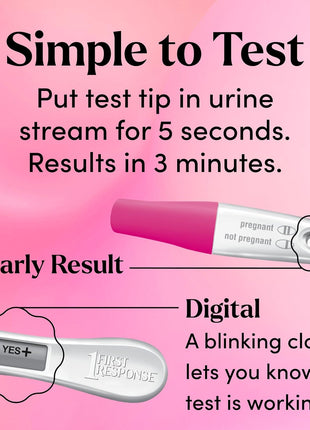 First Response Test & Confirm Pregnancy Test, unisex adult 1 Line Test and 1 Digital Test Pack