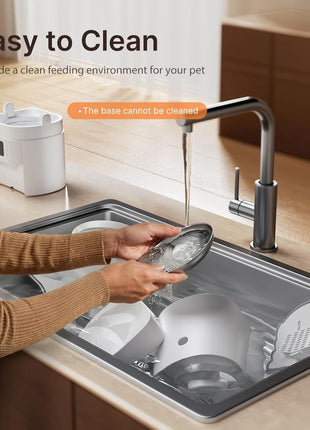 Automatic Cat Feeder with Camera, 2 in 1 Cat Food and Water Dispenser | 2K HD Video and Night Vision, 5G App Controlled Timed Pet Feeder, 4L Food & 3L Gravity Waterer, 2-Way Audio for Cat Small Dog