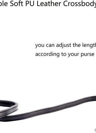Adjustable Soft PU Leather Shoulder Crossbody Purse Strap Bag Chain Replacement