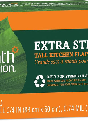 Seventh Generation Trash Bags, Tall Kitchen, 13-Gallon, 30-Count Boxes (Pack of 12)