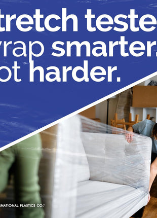International Plastics Co. 18 inch Stretch Film/Wrap 1500 feet 7 Layers 80 Gauge Industrial Strength up to 800% Stretch 20 Microns Clear Durable Adhering Packing Moving Heavy Duty Shrink Film Box of 4