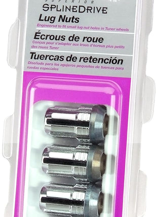 McGard 65357 Chrome Cone Seat SplineDrive Lug Nut Set (M12 x 1.5 Thread Size) - Set of 4
