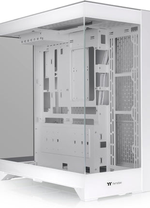 CTE E550 TG Snow Mid Tower ATX Case; 3 Tempered Glass Panels; Hidden-Connector Motherboard Support; Three-Way VGA Installations; Dual Chamber Design; CA-1Z8-00M6WN-00; 3 Year Warranty