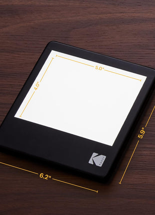 KODAK RODLLP5X4 Light Box, Tracing Light Box, Slide Viewer, White, 5"x4" | 98% Color Restoration, Slides & Negatives, USB or AAA Power, Glare-Free LED for Drawing Board & Tracing, Product Photography