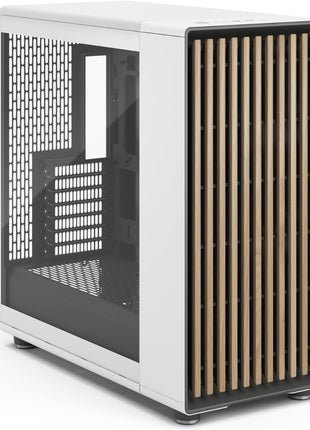 Fractal Design North XL RC Chalk White TG Clear - Reverse Connection Motherboard Compatible - Three 140mm Aspect PWM Fans Included- Type C USB - ATX Airflow Full Tower PC Gaming case