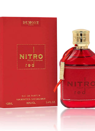 Dumont NITRO RED - 3.4oz - Eau De Parfum - Luxury Perfume for Men - Fruit, Woody, Floral & Masculine Fragrance - Long Lasting Cologne Mist & Body Spray - for Him