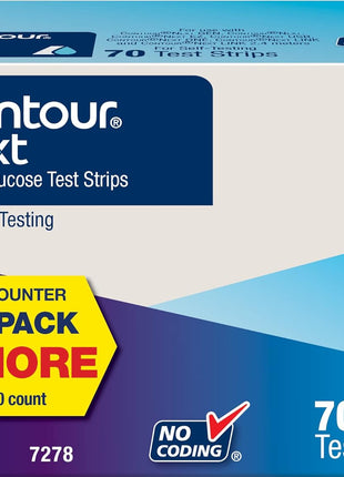 Ascensia Contour Next Blood Glucose Diabetes Test Strips, 70 Count