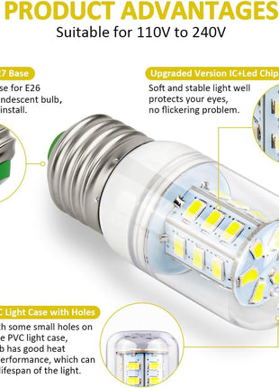 Sanyasi 5304511738 LED Light Bulb Refrigerator for Frigidaire Electrolux Refrigerator PS12364857 AP6278388 Refrigerator Parts & Accessories Wattage:3.5w