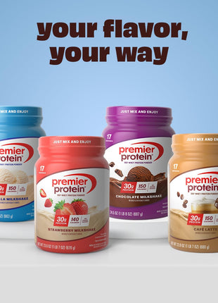 Premier Protein 30g High Protein Powder, 100% Whey, Vanilla, 17 Servings | No Added Sugar, Supports Muscle Health, Soy & Gluten-Free, 1.5 lb