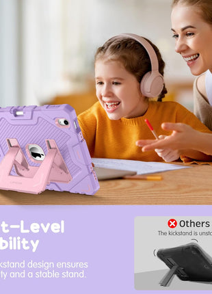 Fintie Kids Friendly Case for iPad (A16) 11th Generation 11 Inch (2025), iPad 10th Generation 10.9 Inch (2022), Fully-Body Rugged Heavy Duty Shockproof Protective Case with Kickstand, Purple